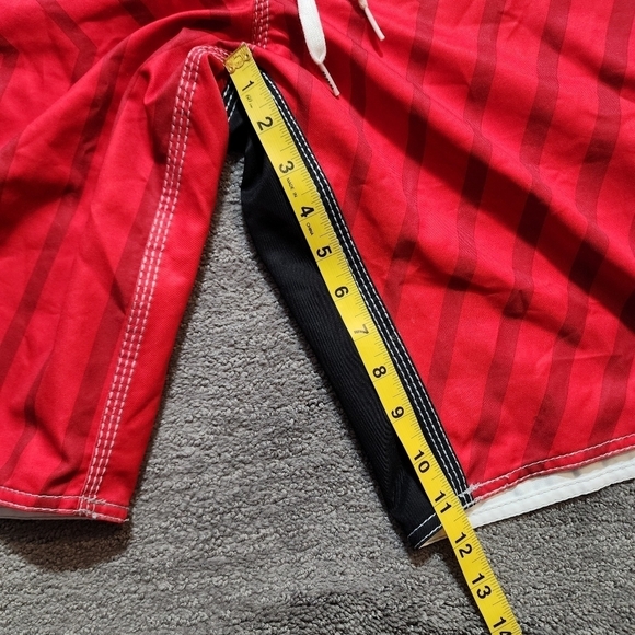 BILLABONG Swin Board Shorts Trunks Airlite Stretch Surf Beach Red Black Men 36 - Picture 12 of 13